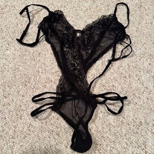 Black Lace Lingerie Teddy